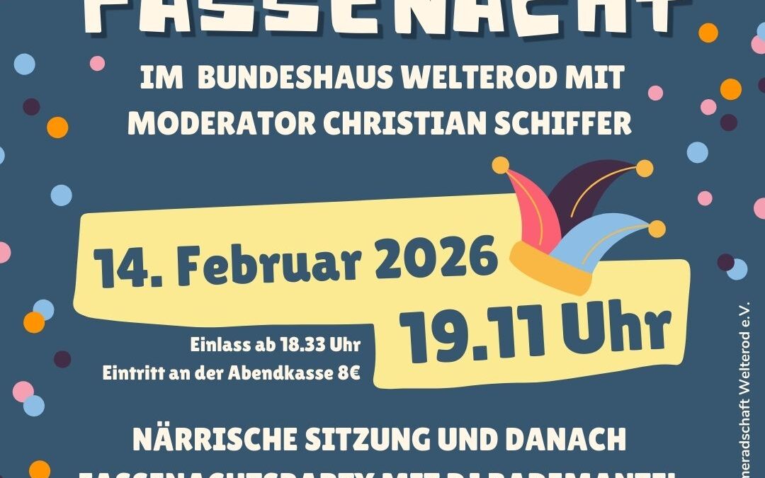 Welteroder Fastnacht 2026 – Kappensitzung und Kinderfastnacht